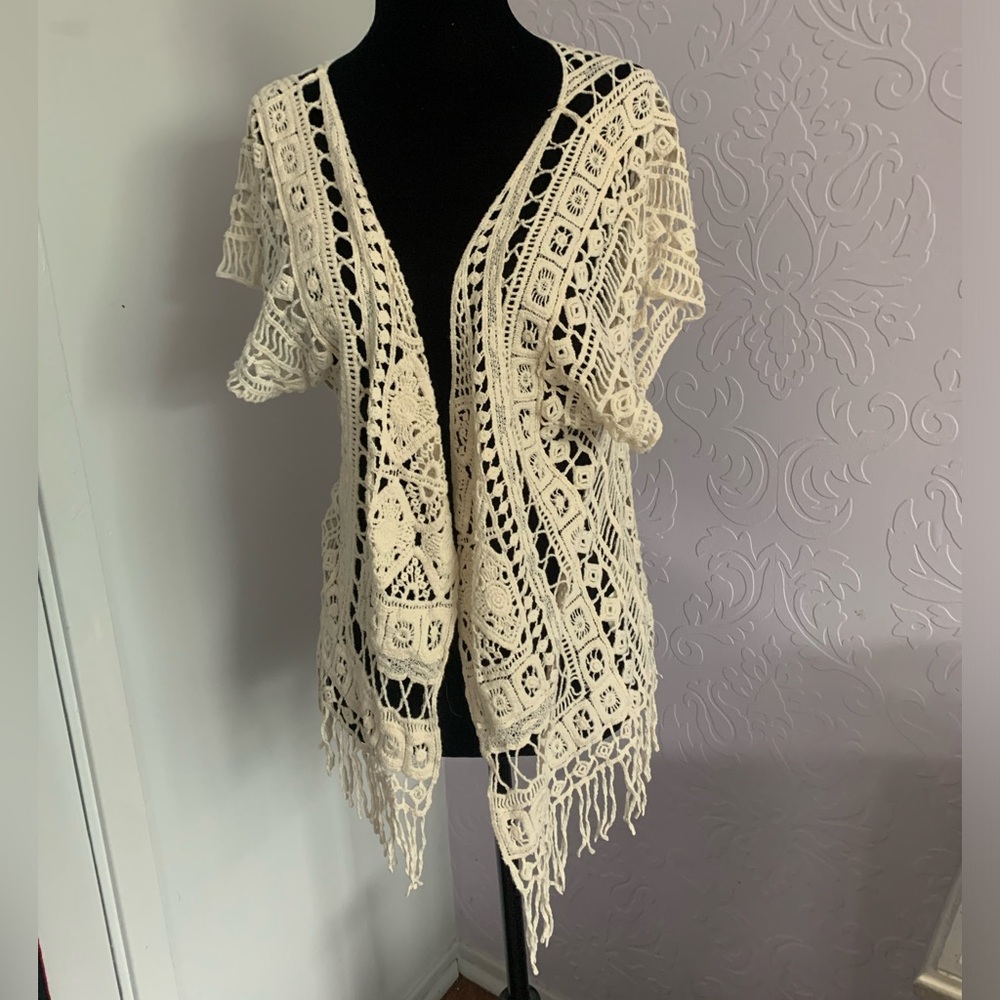 Cutout festival style shawl kimono